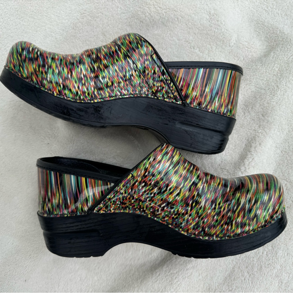 Dansko multi colored nursing clogs